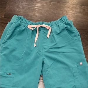 TEAL/PINK Uman Relaxed Jogger Scrub Pants